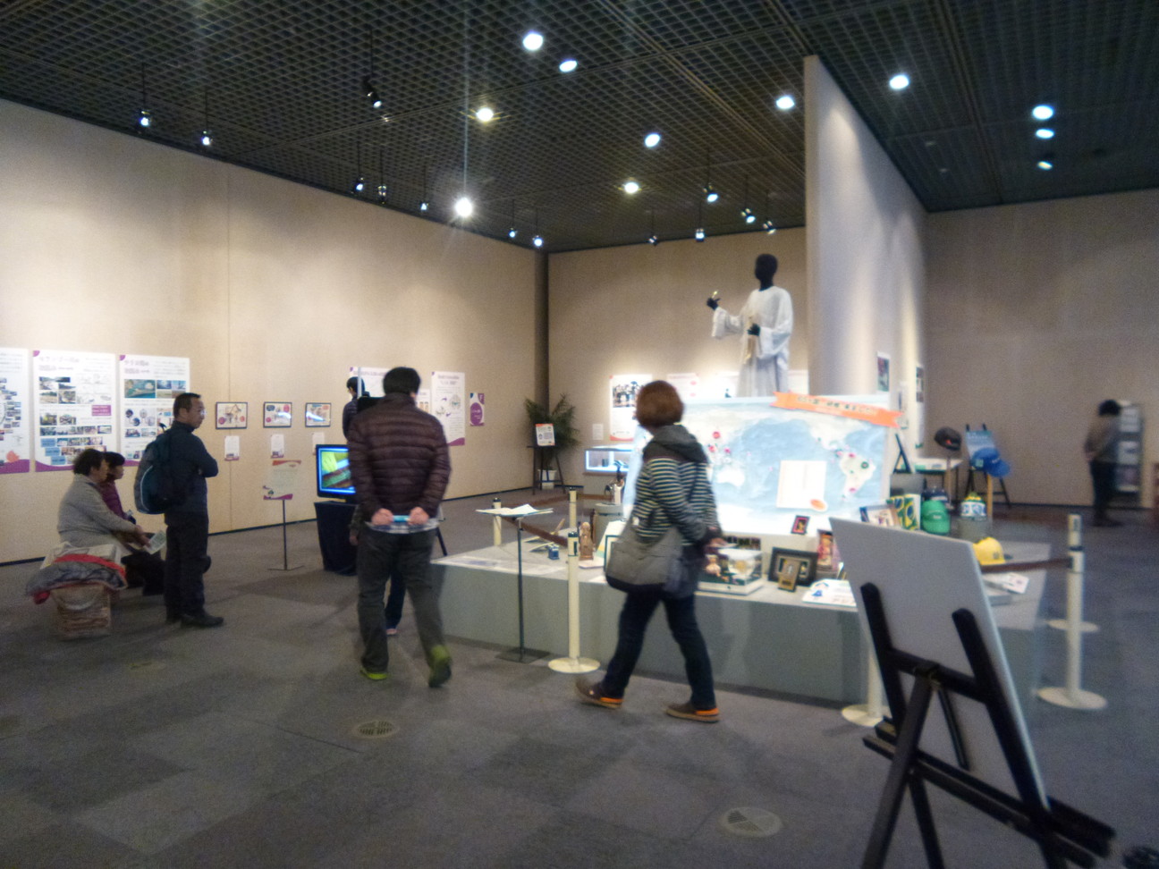 exhibition with visitors