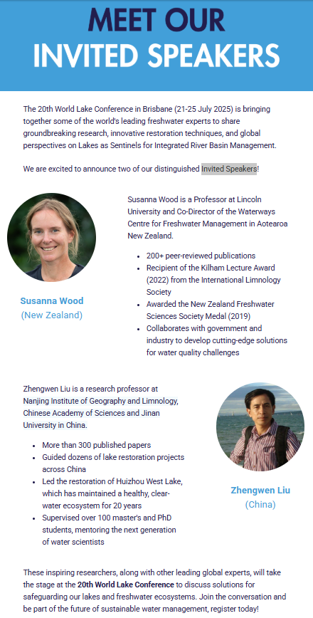 Meet WLC20 Invited Speakers